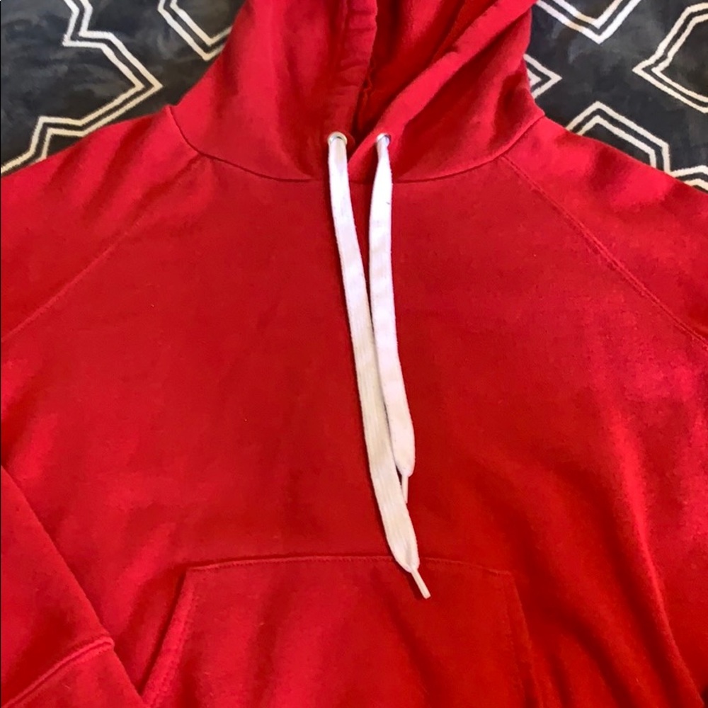 red hoodie